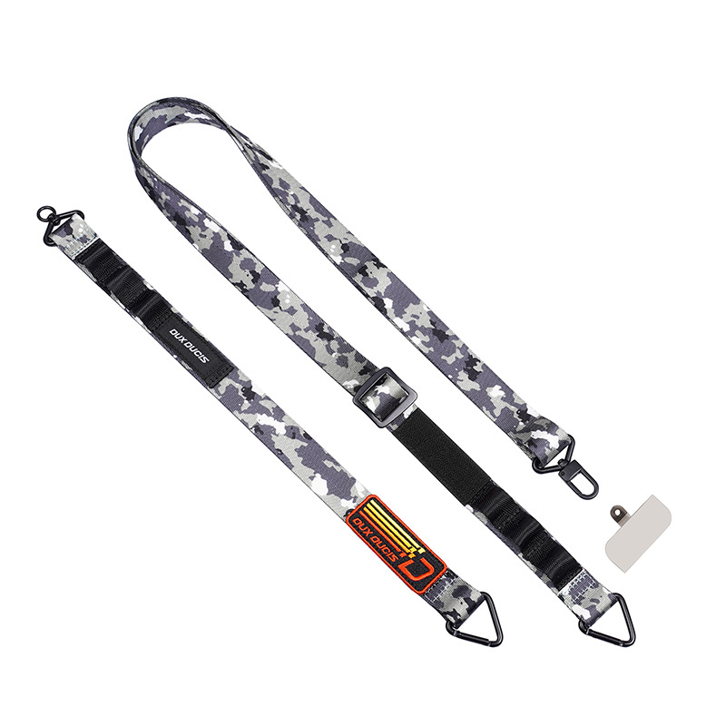 Nylon trenzado 2 - en - 1 multifuncional al aire libre correa de cuerda de teléfono móvil cuello de cuello inclinado a prueba de pérdida de cuerda al por mayor transfronteriza