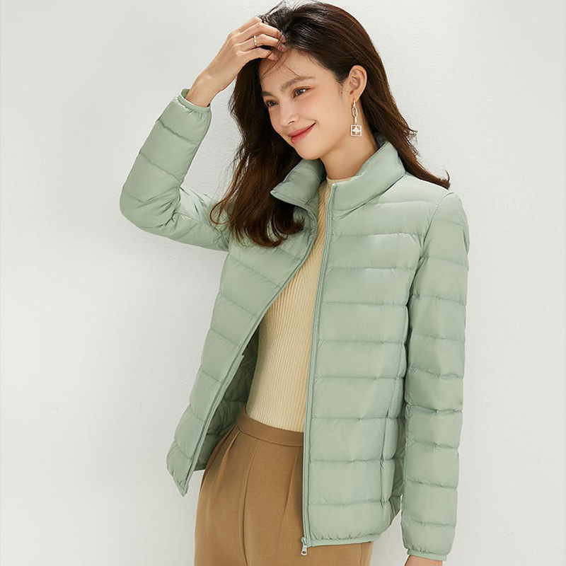 2026 New Model 90% down Jacket for Women, Stand Collar, Lightweight Short Style, Plus Size, Lightweight White Duck down Coat, Pinghu down Jacket