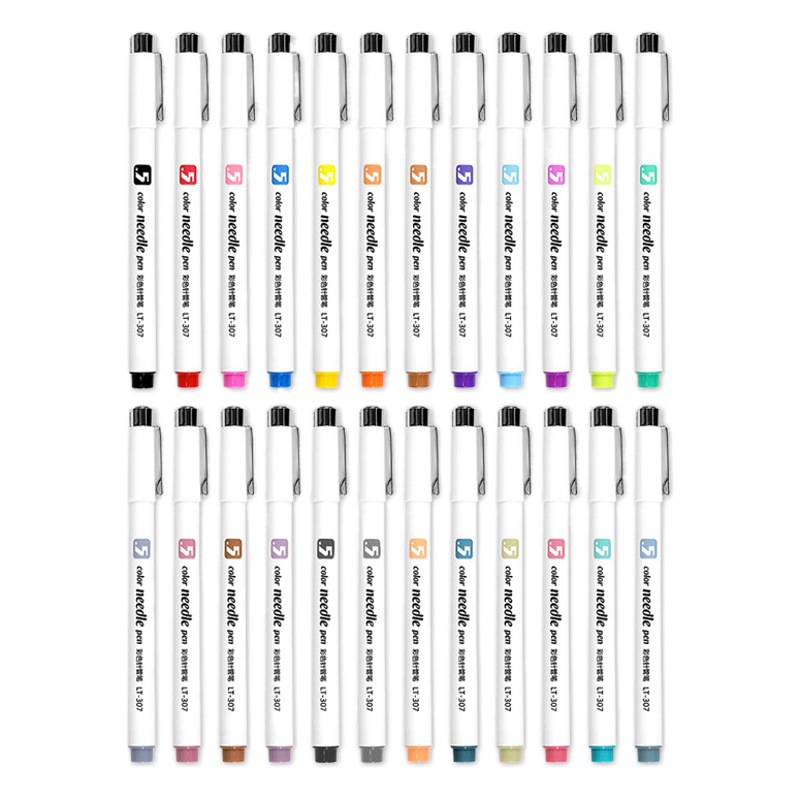 Color needle pen cherry blossom with art cartoon drawing design sketch Gouline pen suit fluorescent retro color