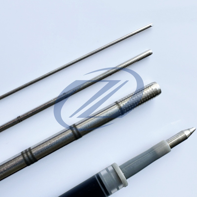 穿刺针激光打标打显影304不锈钢毛细管三维激光切割打孔