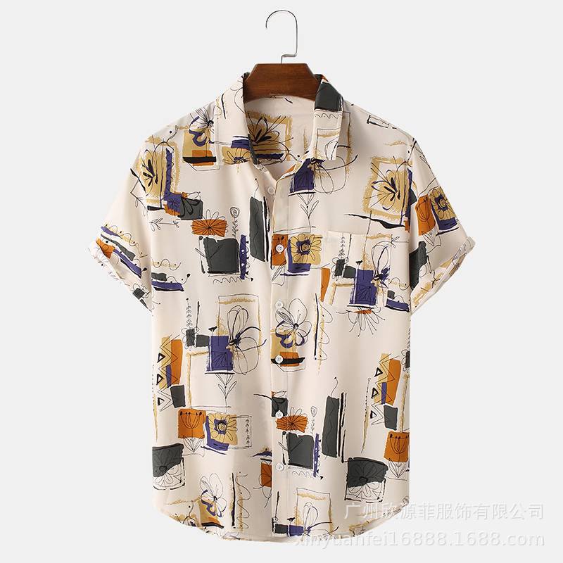 Cross-border New Hawaiian Men's Shirts AliExpress Hot Street Tide Shirts Southeast to Tropical Beach Shirts for Men Cross-border New Hawaiian Men's Shirts AliExpress Hot Street Tide Shirts Southeast to Tropical Beach Shirts for Men