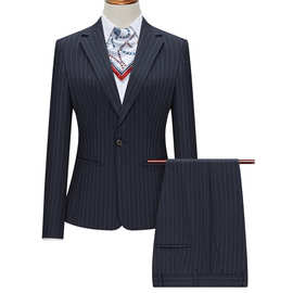 春秋季正装女套装商务职业装西服售楼部4S店销售条纹工作服
