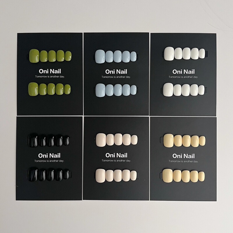 【Solid Color Collection】Handmade Wearable Nails in Milk White, Green, Blue, Short Style, Dopamine Nail Stickers for Cross-Border Sales 【Solid Color Collection】Handmade Wearable Nails in Milk White, Green, Blue, Short Style, Dopamine Nail Stickers for Cross-Border Sales