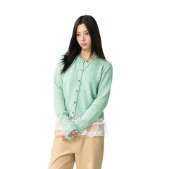 韩系绿色秋装针织毛衣开衫女秋冬外搭外套早秋氛围感女装上衣外套
