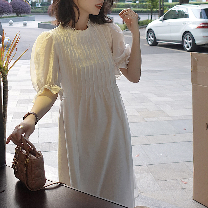 F9265 3690K VÁY ĐẦM LIỀN THÂN NỮ HANTDC TAY PHỒNG MÙA HÈ HỌA TIẾT HOA THỜI TRANG NỮ LỤA TƠ TẰM G06 SẢN PHẨM MỚI