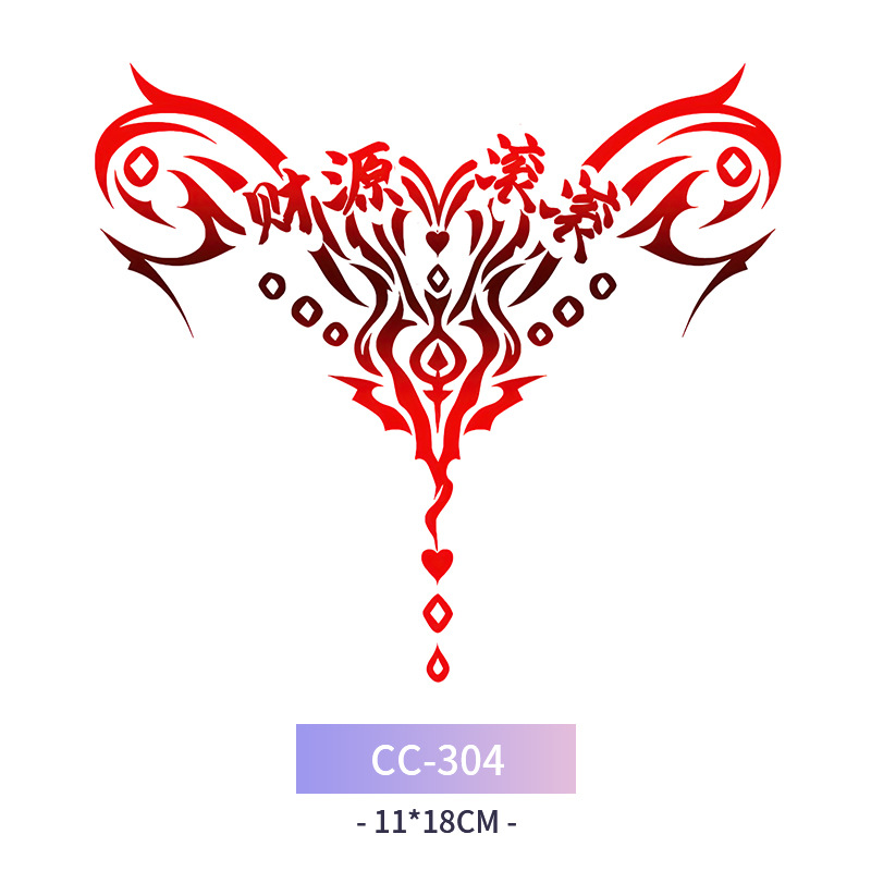 Transfronterizo en stock al por mayor de halloween colorido mariposa tatuaje pegatinas simulación sangrienta cicatriz pegatinas divertidas pegatinas impermeables