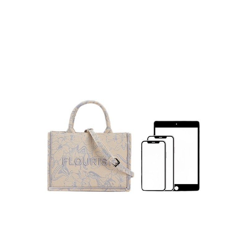 URDMV BMIMO bolso de mujer 2024 nuevo verano bordado letras bolso portátil bolso de mochila versátil vieja flor bolso especial