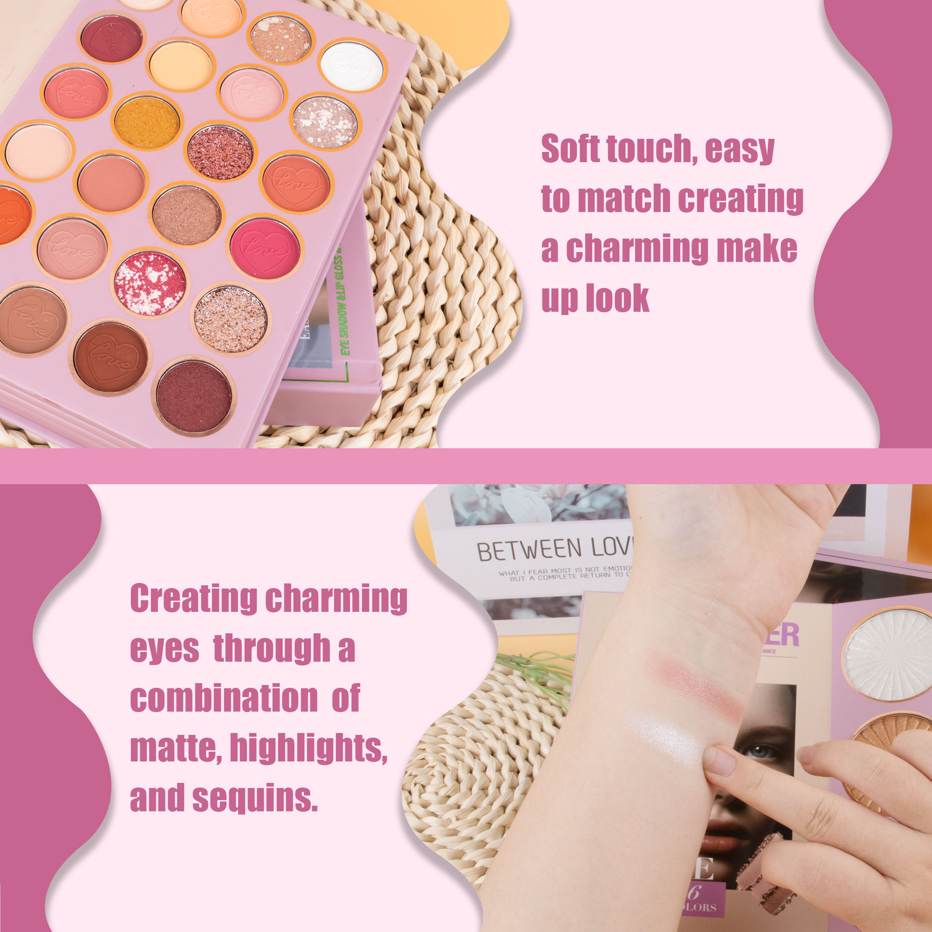 Cross-border bestseller: 67-color makeup palette, five-layer flip book eyeshadow palette, matte pearlescent blush, contour and highlight in one piece undefined