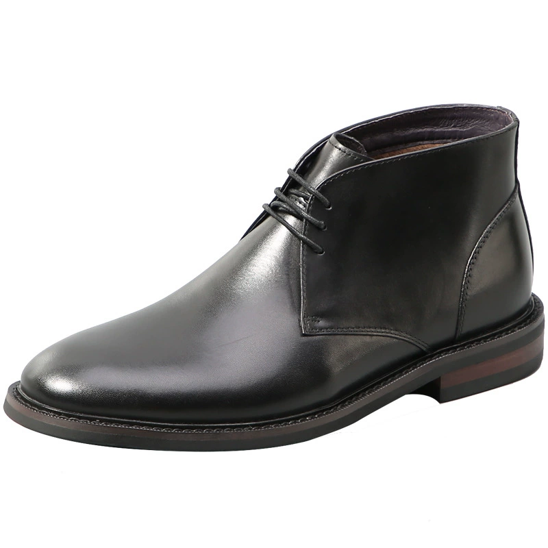 Британские ретро пустынные сапоги мужские бархатные модные кожаные высокие ботинки Martin pingts бизнес повседневные кожаные туфли корейская версия