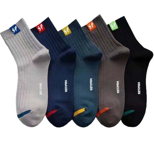 Trendy men's socks sweat-absorbent mid-tube sports socks spring and summer business versatile trendy socks foreign trade wholesale