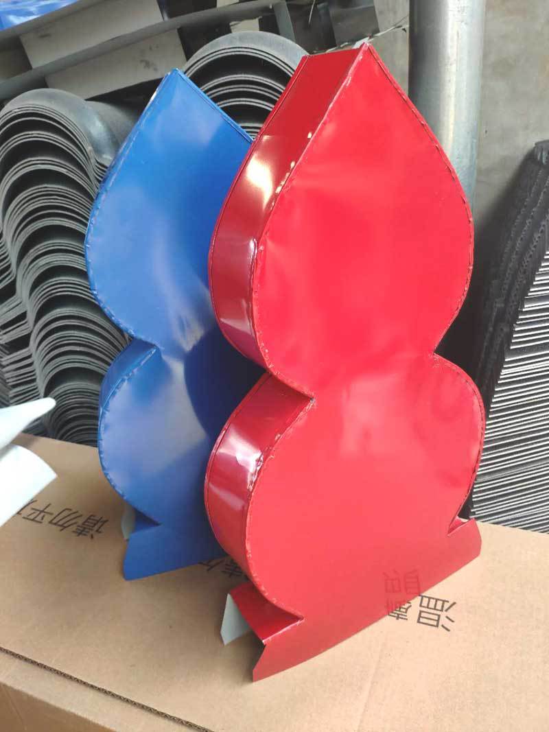 彩钢瓦造型配件葫芦正脊屋脊仿古造型金属屋顶装饰铁皮桃型挂件