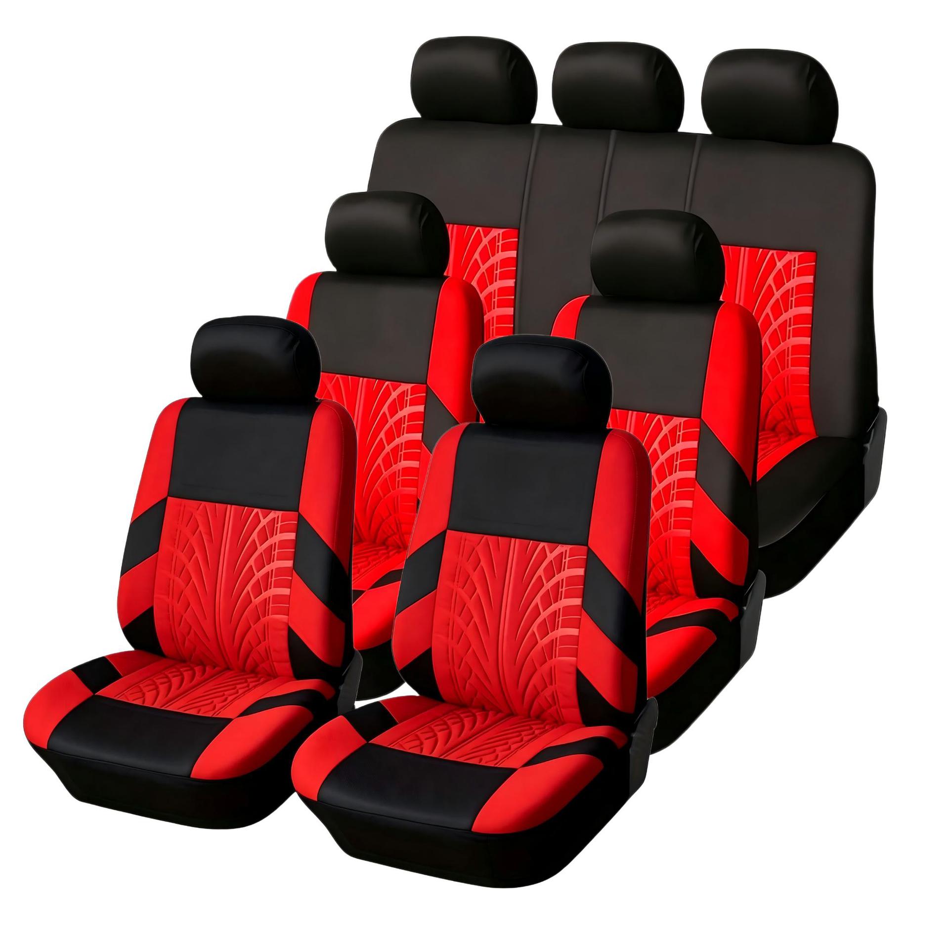 Cross-Border Hot-Selling Tire Pattern Embossed Knitted Fabric Four-Season Universal Car Seat Cover and Cushion Manufacturer Wholesale Amazon