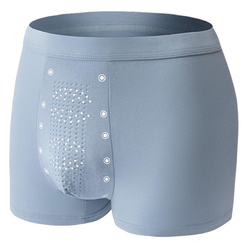 Ropa interior modal de los hombres ropa interior del boxeador del verano de los hombres de alta elástico cómodo pantalones de masaje de partículas de la Juventud más tamaño pantalones de los hombres