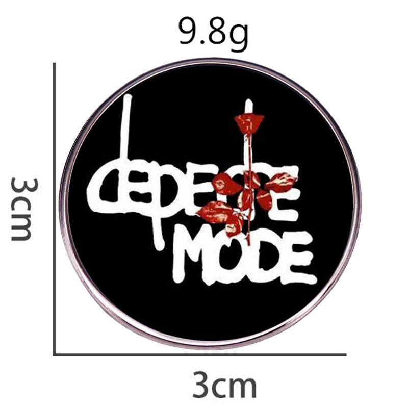 트렌디 한 밴드 브로치 로즈 음악 앨범 핀 배지 금속 합금 배지 액세서리