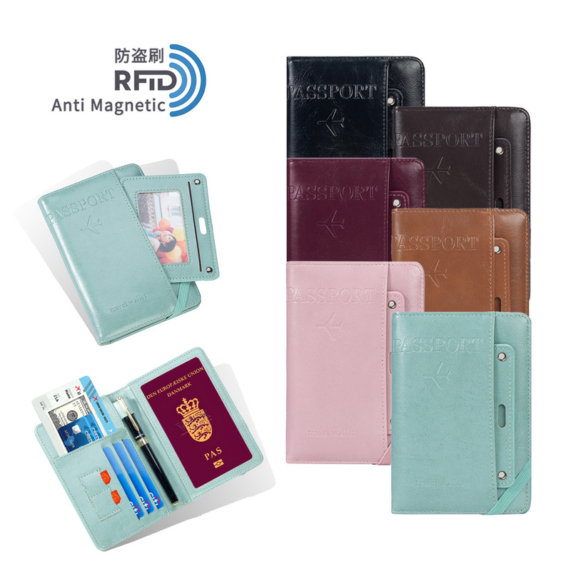 Popular Multifunctional Rfid Anti-Theft Card Holder, Document Passport Holder, Driver's License Holder, Passbook Holder, Travel Passport