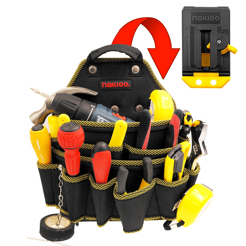 NAKIOO Kit de suspensión rápida fuerte y durable agua electricista carpintería especial pequeña bolsa de almacenamiento portátil bolsa de la cintura bolsa de hardware