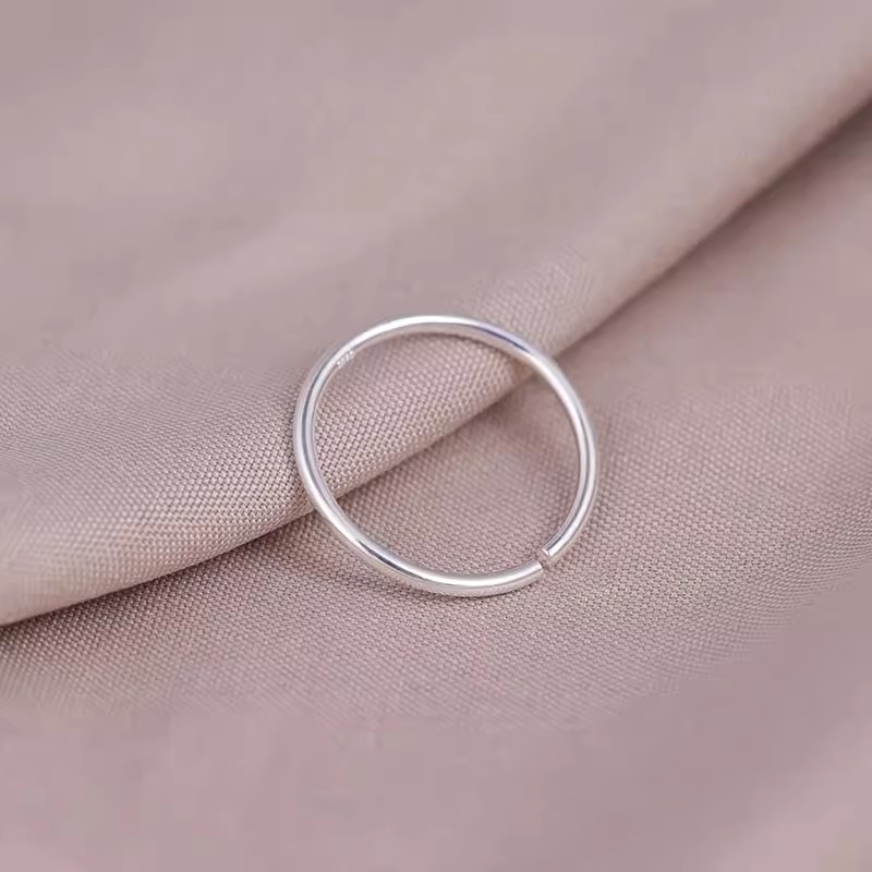 Adjustable Ring Size 1 Piece 925 Sterling Silver Geometric Band Rings