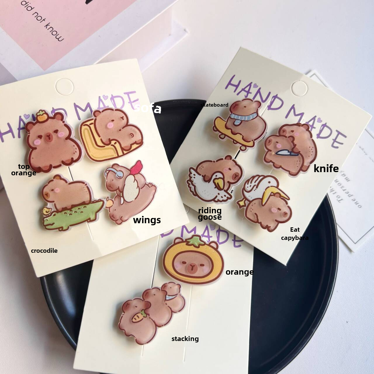 Schattige vliegende kleine capybara haarspeld meisjeshart zoete Maillard eendenbek clip student pony clip zijclip hoofdtooi vrouwelijk_voghion.com