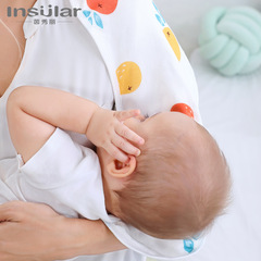 Infant bamboo cotton burp napkin baby large bib six-layer gauze shoulder pad baby bib mother feeding towel