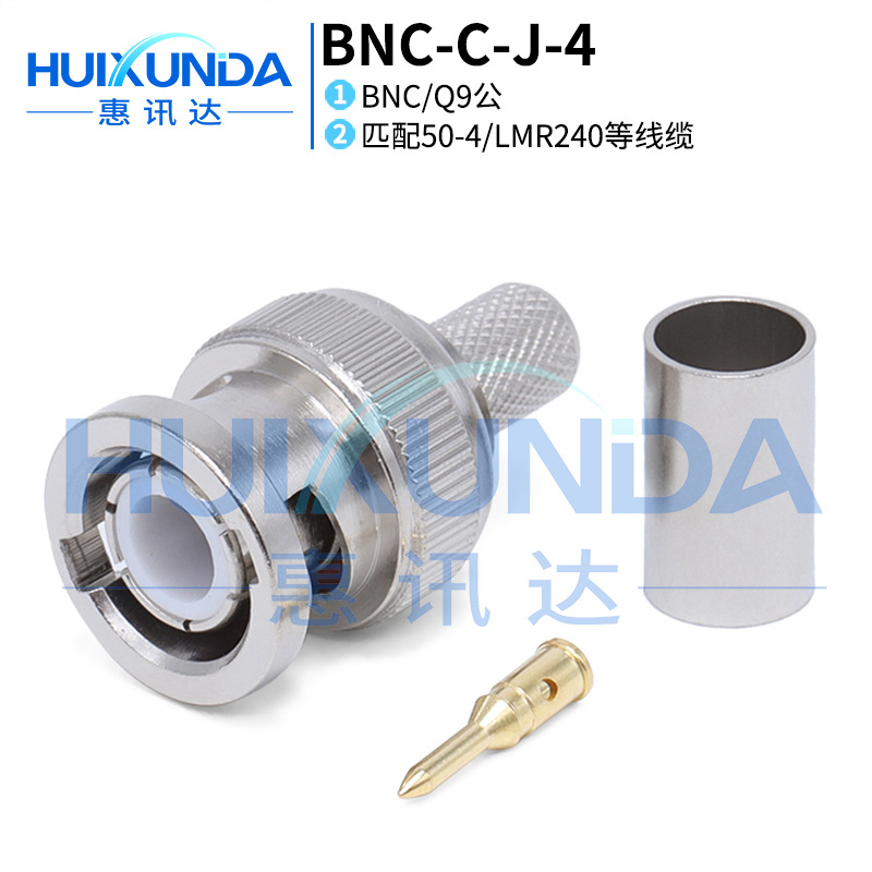 Bnc-C-J-4 Bnc Male Crimp 50-4/Lmr240 Cable Bnc-C-J21 Rf Connector J240