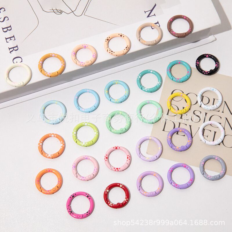 Donut 25mm Spring Ring DIY Jewelry Accessories Painted Open Ring Hardware Keychain Candy Color Jewelry Donut 25mm Spring Ring DIY Jewelry Accessories Painted Open Ring Hardware Keychain Candy Color Jewelry