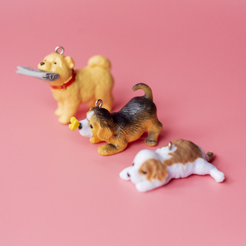 Cute cartoon pet puppy ornaments creative bag pendants student accessories couple small gifts dog pendants