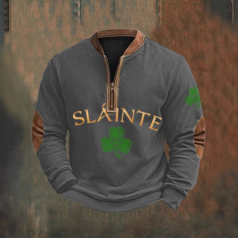 Cross-border Amazon 3D Digital Printing Men's St. Patrick's Day Zipper Sweatshirt for Autumn and Winter 2025 Cross-border Amazon 3D Digital Printing Men's St. Patrick's Day Zipper Sweatshirt for Autumn and Winter 2025