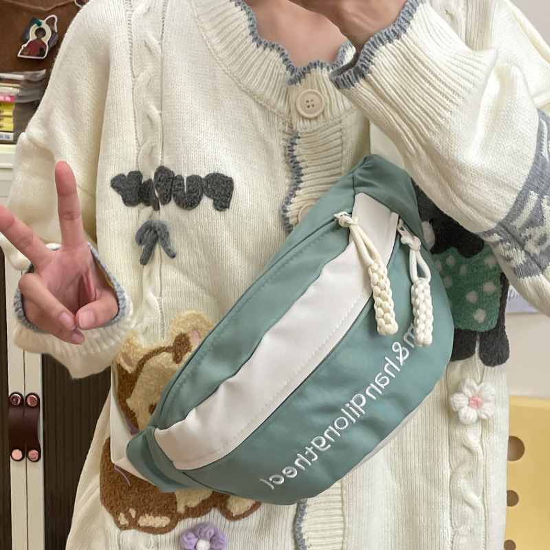 Bolso de pecho de mensajero de moda Mochila de ciclismo en bicicleta de motocicleta Bolso pequeño con letras Bolso bandolera deportivo para correr para hombres y mujeres