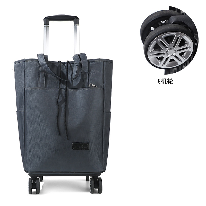 Silver-gray universal airplane, swivel wheels