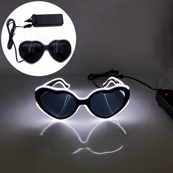 Yj022 ☆ Heart -shaped glasses [Red]