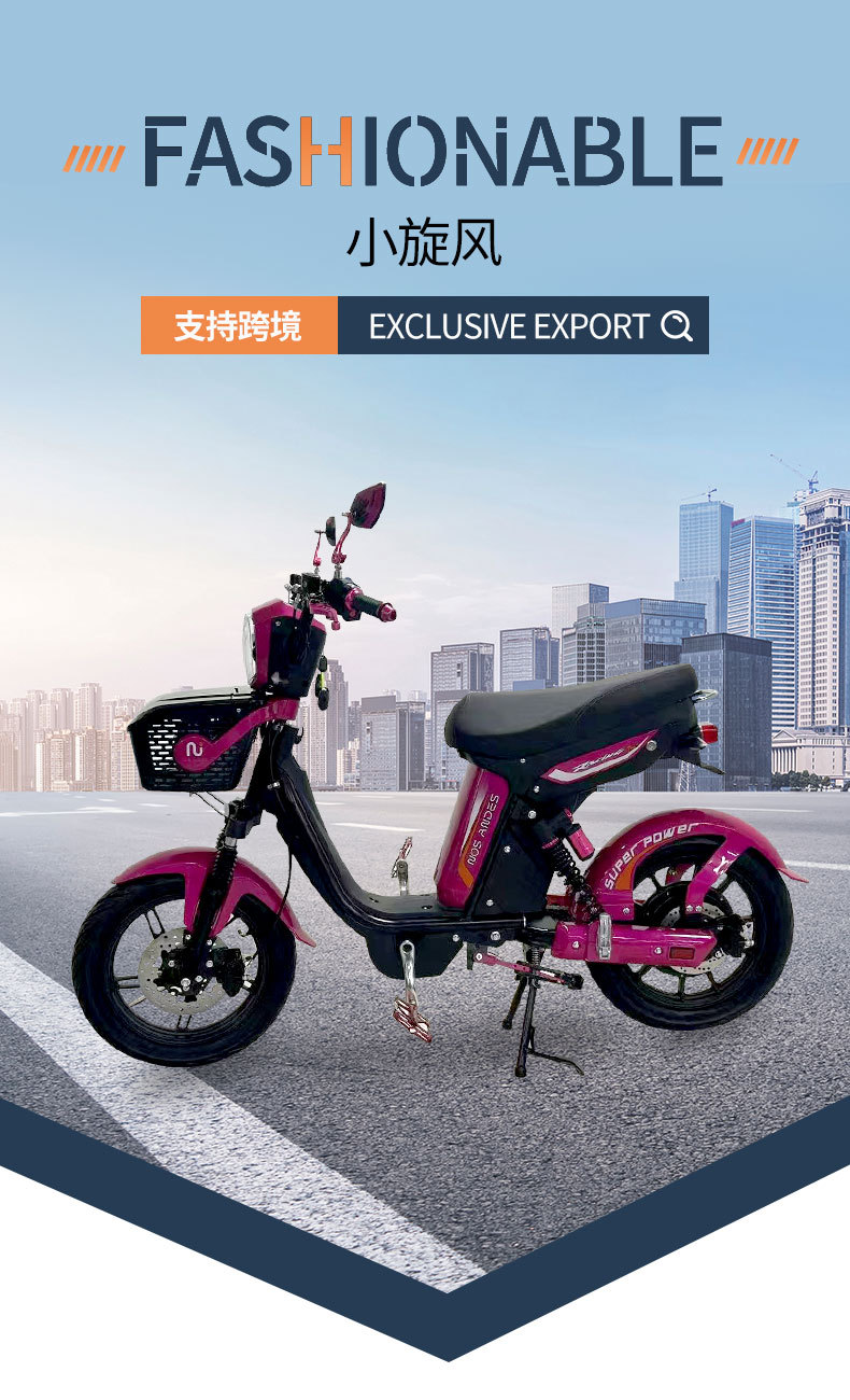 New Zealand Full-Container Electric Motorcycle 48V High-Power Foreign Commuter Small Cyclone Beach Scooter Electric Vehicle Cross-Border