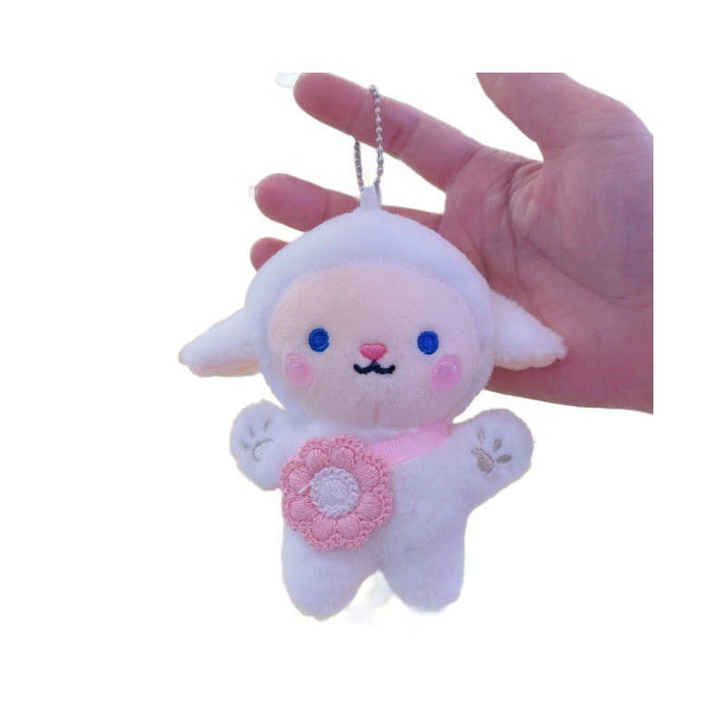 Tiktok muñeca de peluche ovejas juguete pareja bolsa colgante Cordero juguete de peluche llavero muñeca al por mayor