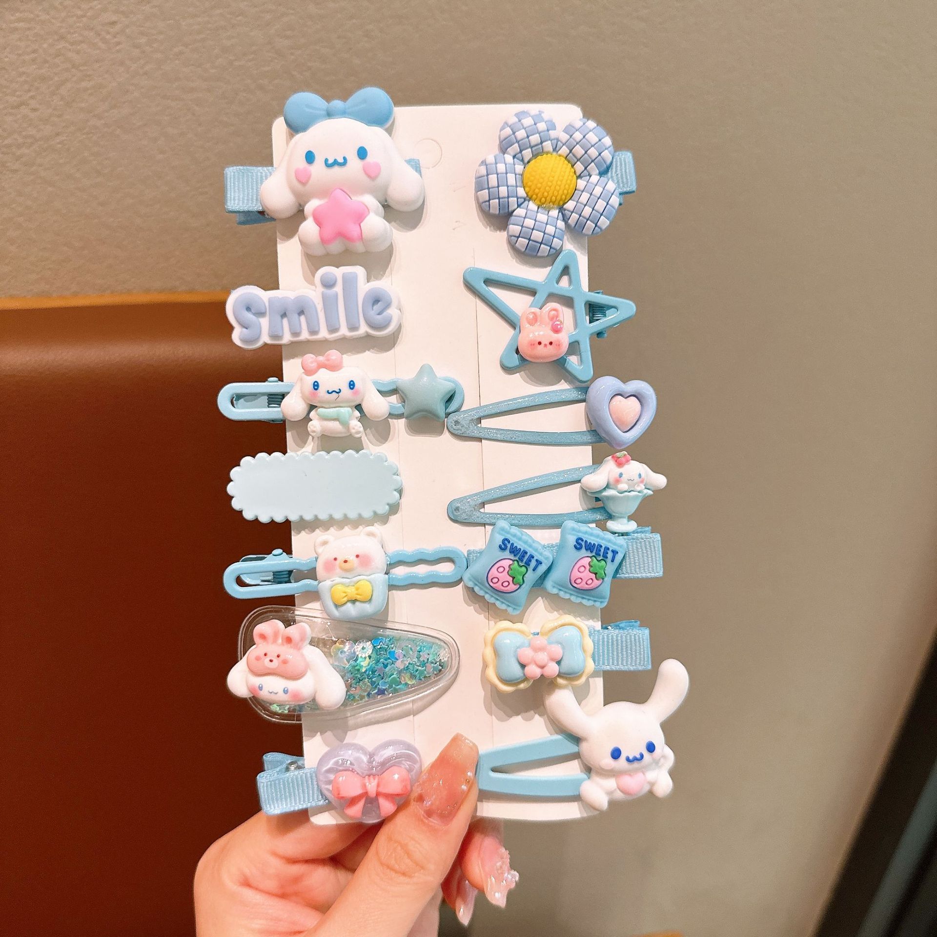 KULOMI Kids Hairpin Set Cute Sanli Pantalones Pequeñas Niñas Pequeñas Pequeñas