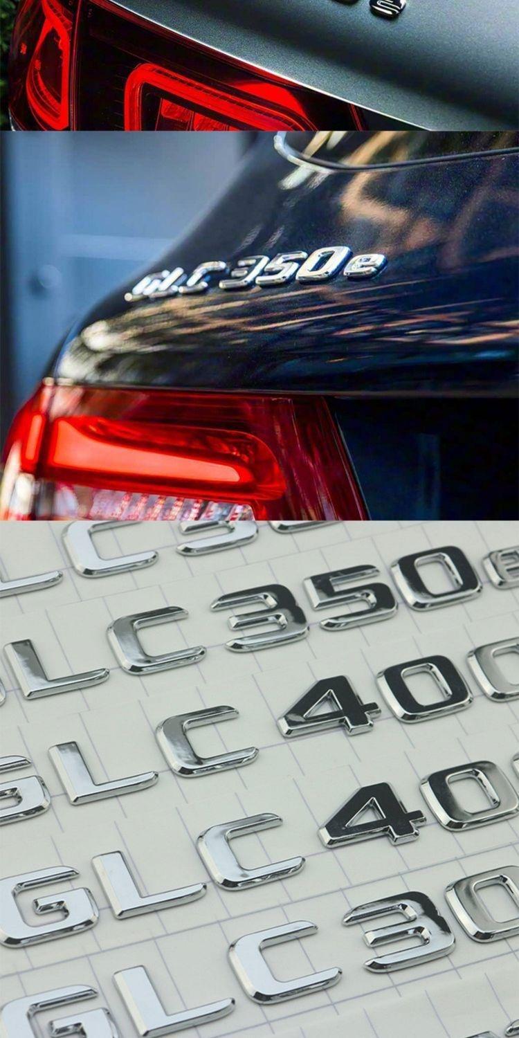 Suitable for Mercedes-Benz GLC new energy GLC300de GLC350e GLC400e modified car logo rear emblem sticker