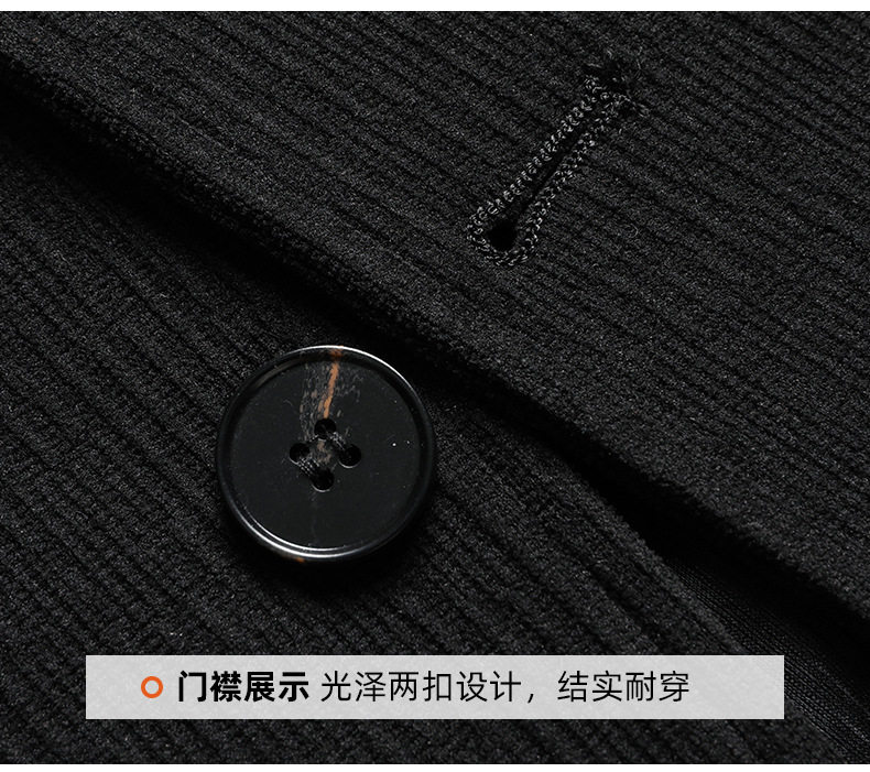 Áo vest nam công sở thường ngày co giãn chống nhăn dáng ôm một hàng hai cúc — Màu cà phê nhạt, màu đen chi tiết 19