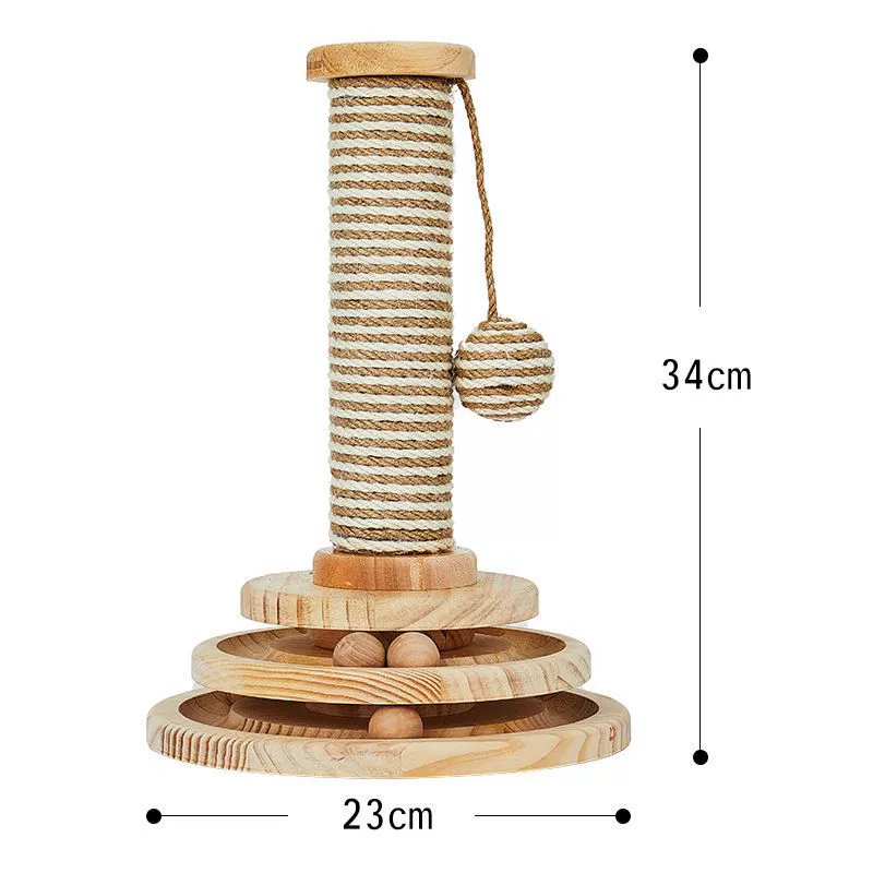 Cat grabbing cat toy toy cat climbing shelf column -type cat grab column