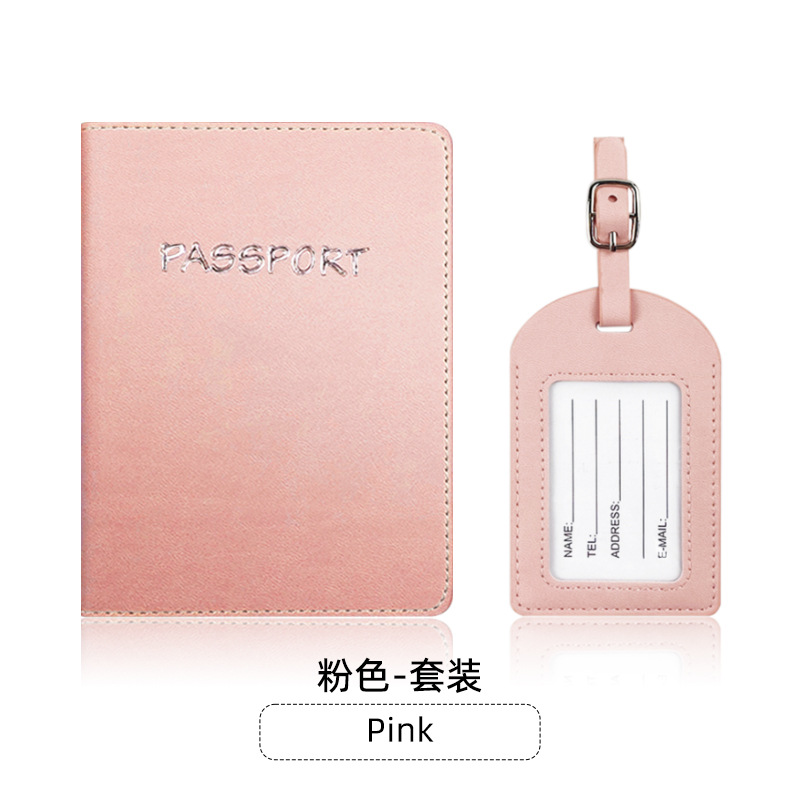 En stock pu cuero viajes negocios regalos pueden agregar logo pasaporte cubierta bolsa pasaporte titular cubierta protectora equipaje etiqueta traje