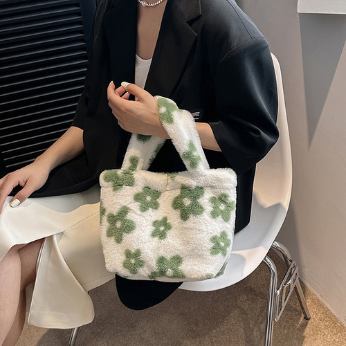 Spring New Fashion Plush Tote Bag Large Capacity Bucket Bag for Women, Supports Bulk Wholesale and Mixed Orders