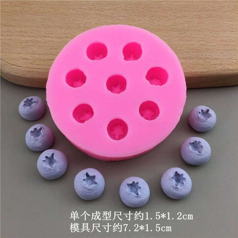 Silicone Fruit Molds (DIY) — Blueberry & Raspberry Shapes, Heatproof −40–230°C, Multi-size