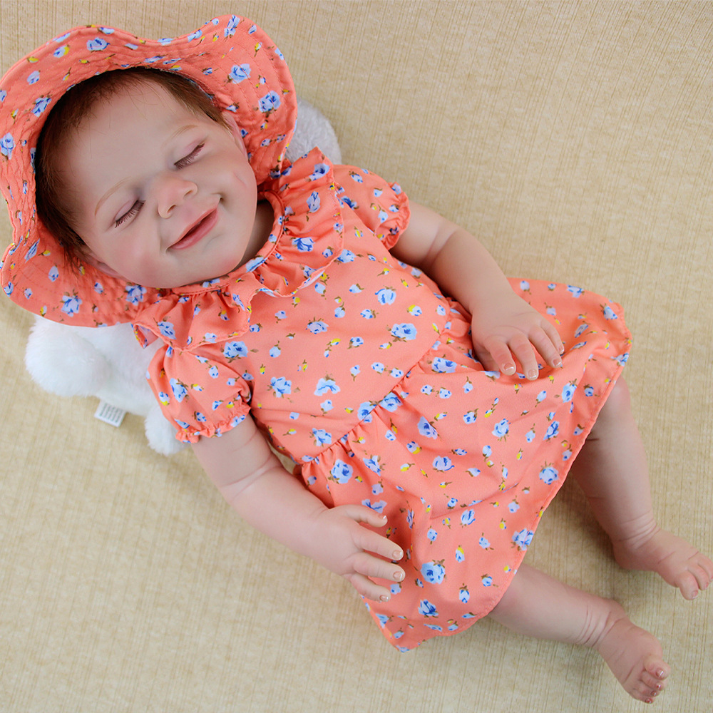 Muñeca reborn de 46 cm con venas y músculos visibles, suministro transfronterizo de muñecas bebé, dropshipping disponible.