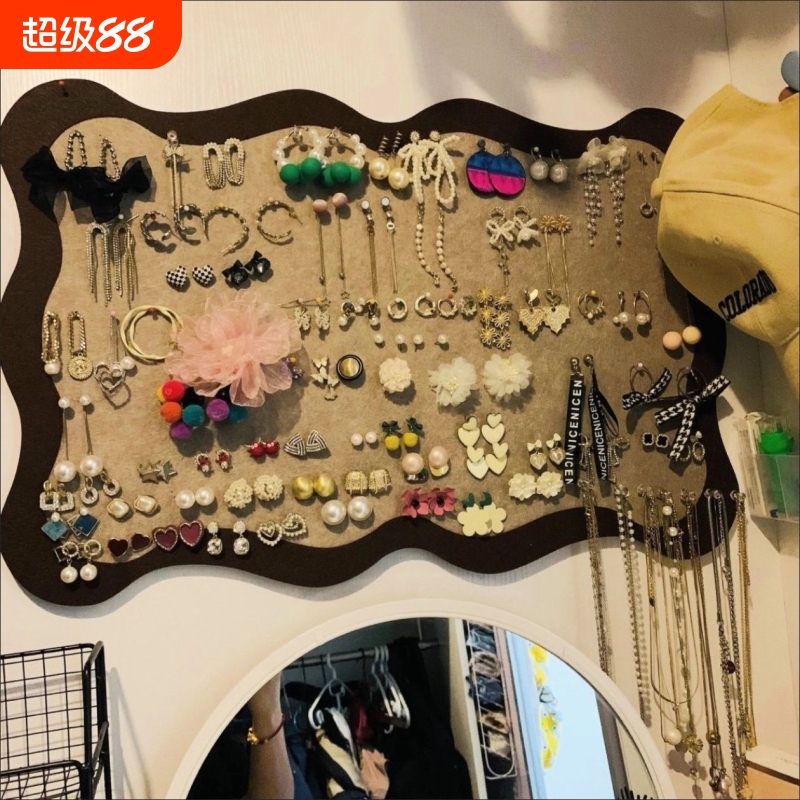 Felt Board Photo Wall Background Board Wall-Mounted Photo Frame Display Board Wool Felt Board Wall Sticker Cork Board No Drilling Required