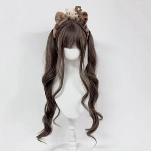 Xuchang Yuan Yang 85cm Lolita Japanese Jk Female Lori Wig lolita Shaolita Wig Long Curly Hair Full Headgear