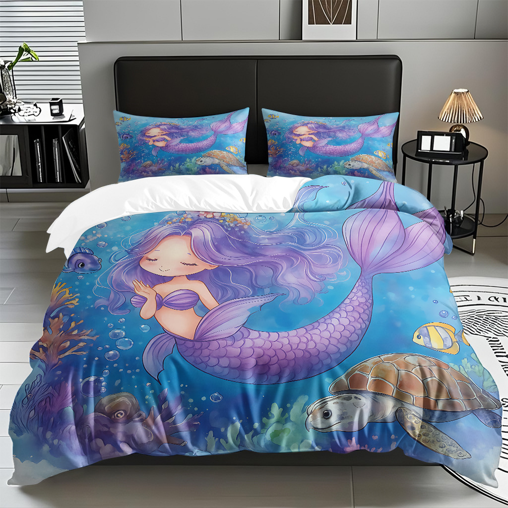 Textil doméstico transfronterizo para hacer sirena pequeña impresión digital kit fuente fábrica TEMU / JIT