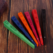 8英寸彩色全冲香木扇批发中国特色染色礼品扇仿檀木扇折扇外贸扇