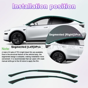 AC column tpu bright black dumb black film self-healing cross-border special for 2025 Huanxin Tesla Model-Y