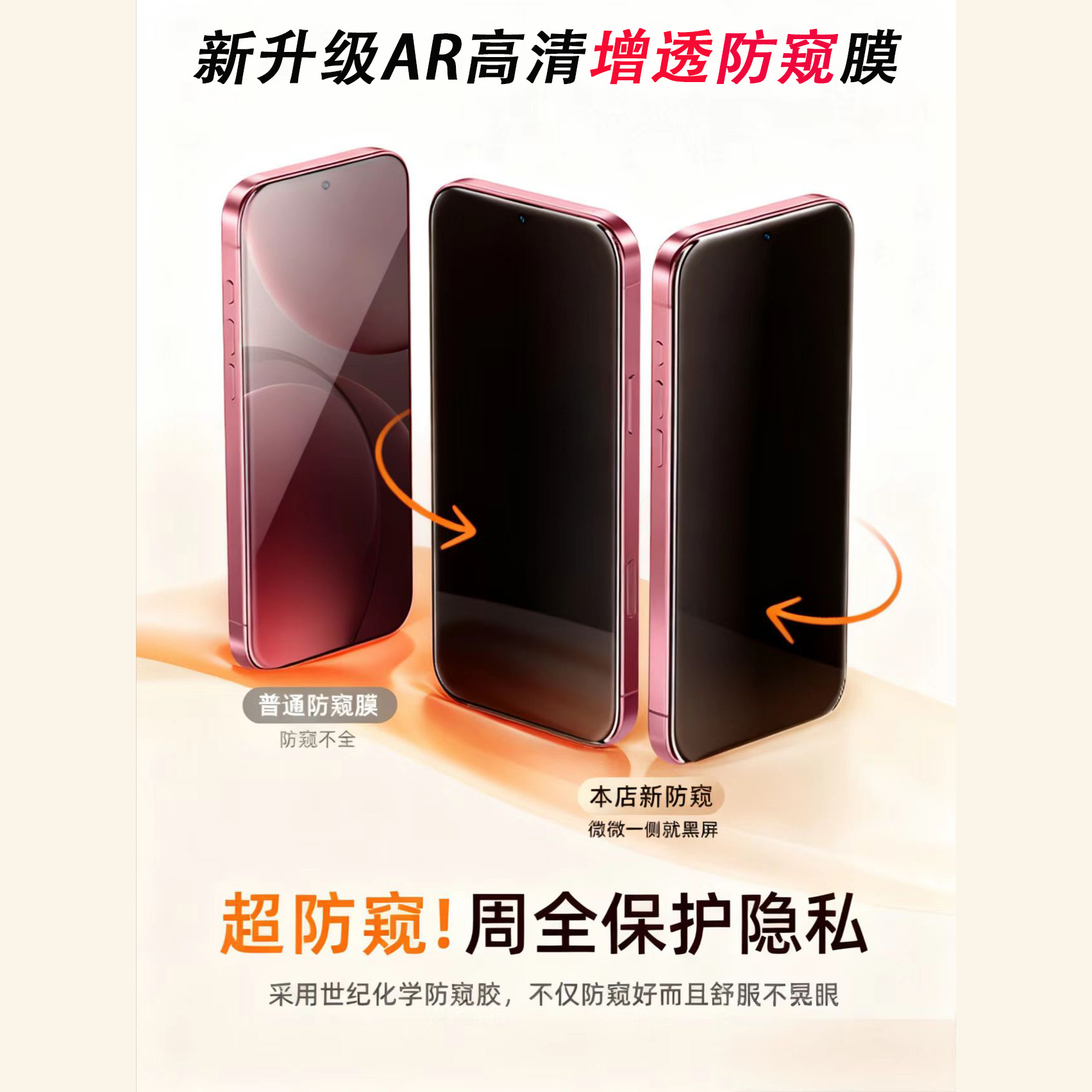 Suitable for Oppofind X9 Mobile Phone Privacy Film X9 Pro Anti-Glare Screen Anti-Fingerprint Privacy Protection Film