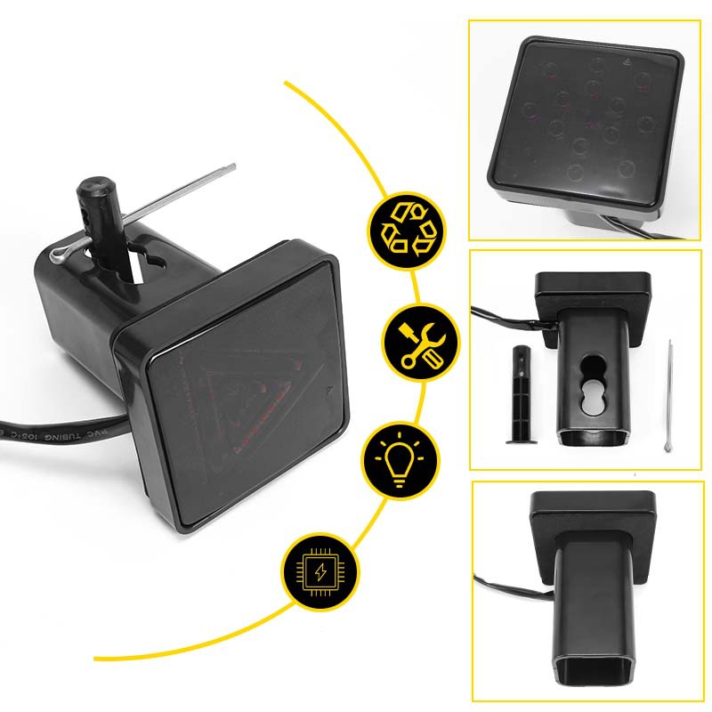 15Led Pickup Brake Light 12Led Truck Trailer Tail Light Trailer Hook Traction Bayonet Brake Warning Light Tail Light
