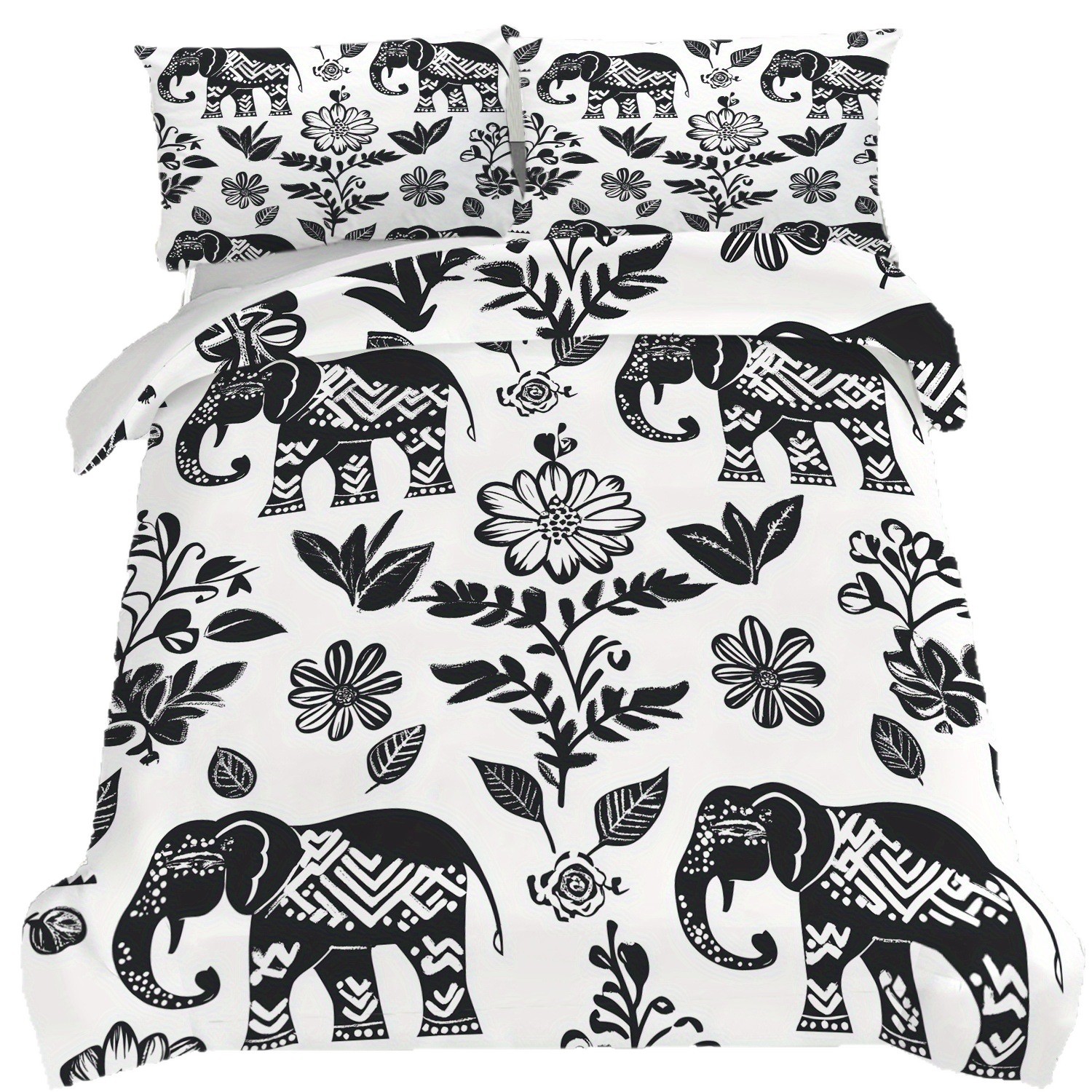 TEMU / JIT abrasión impresión digital rosa roja elefante mariposa suave quilt kit fabricante de origen transfronterizo