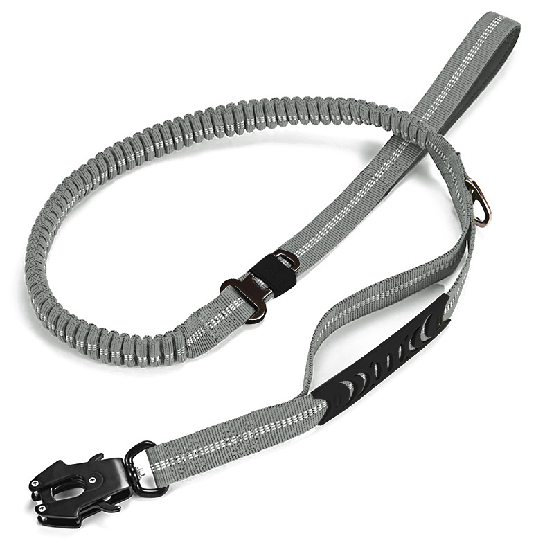 Correa de Tracción para Perro Mediano/Grande con Hebilla Rana, Táctica, Reflectante, Transfronterizo
