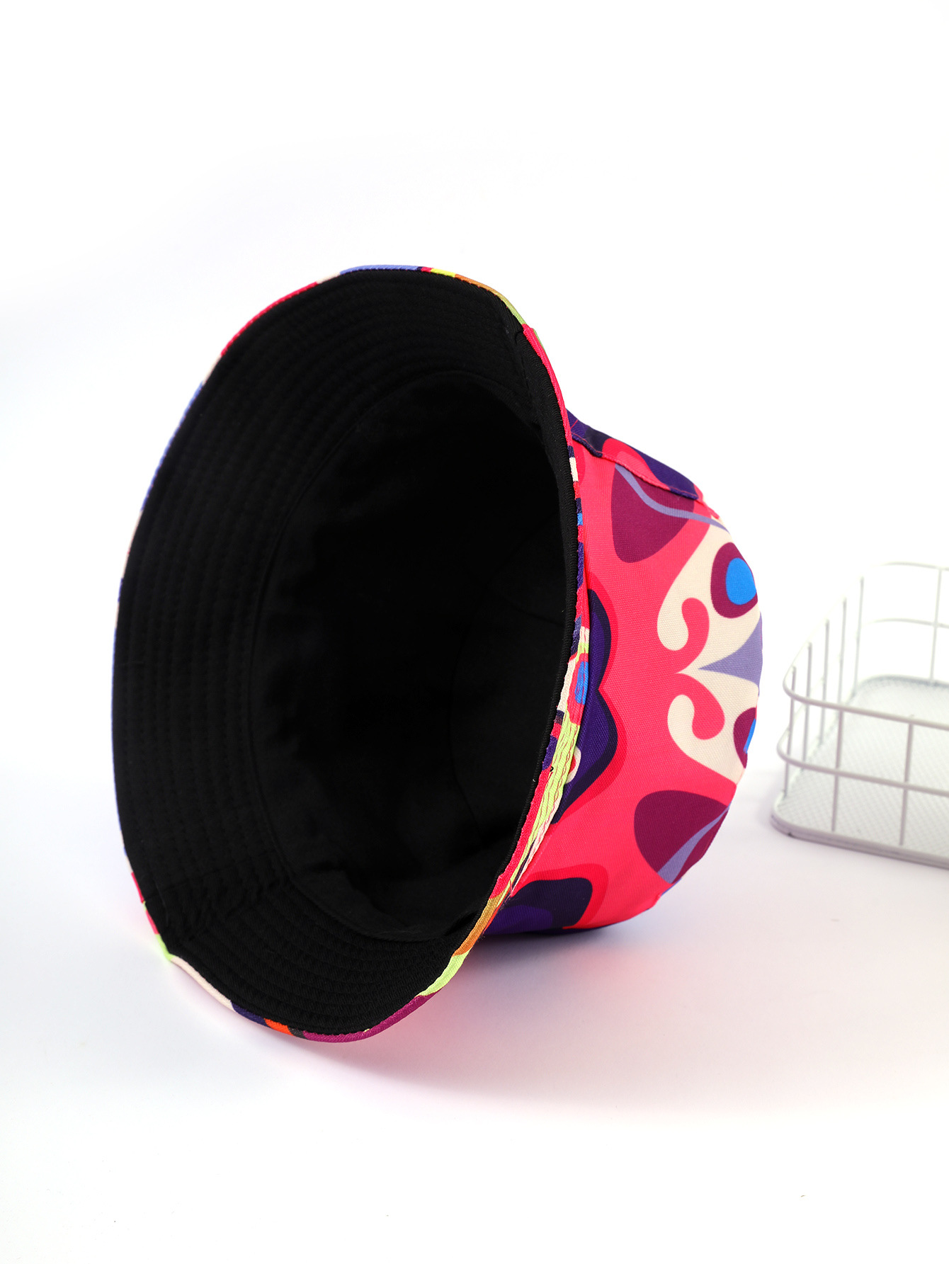 Nuevo sombrero Amazon Venta caliente color matching impreso pescador sombrero hombres y mujeres al aire libre ocio sol protección cuenca sombrero
